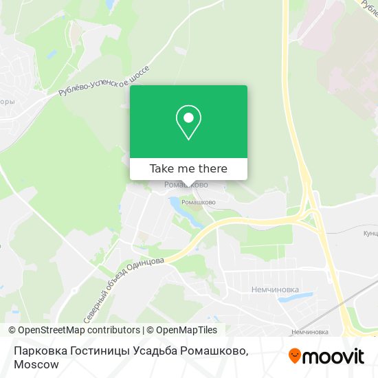 Парковка Гостиницы Усадьба Ромашково map