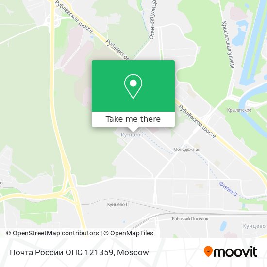 Почта России ОПС 121359 map