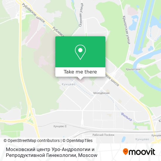 Московский центр Уро-Андрологии и Репродуктивной Гинекологии map