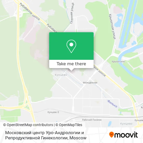 Московский центр Уро-Андрологии и Репродуктивной Гинекологии map