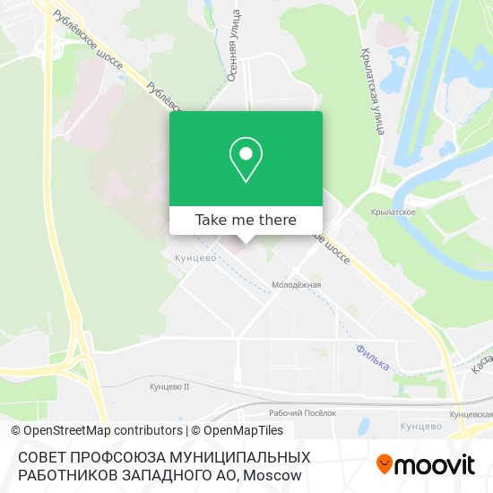 СОВЕТ ПРОФСОЮЗА МУНИЦИПАЛЬНЫХ РАБОТНИКОВ ЗАПАДНОГО АО map