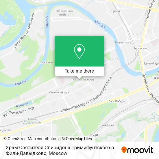 Храм Святителя Спиридона Тримифунтского в Фили-Давыдково map