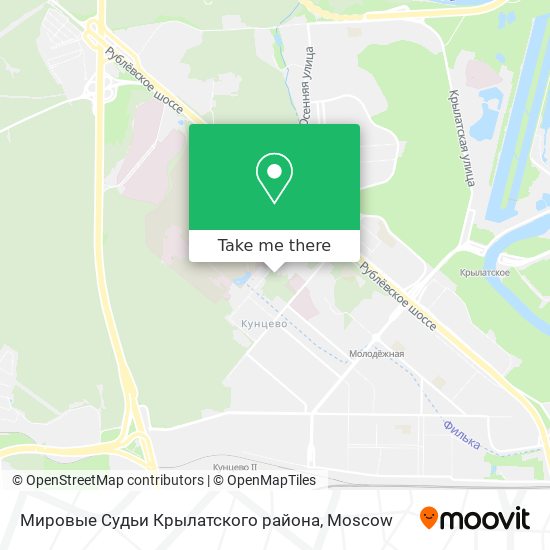 Мировые Судьи Крылатского района map