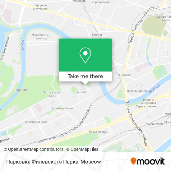 Парковка Филевского Парка map