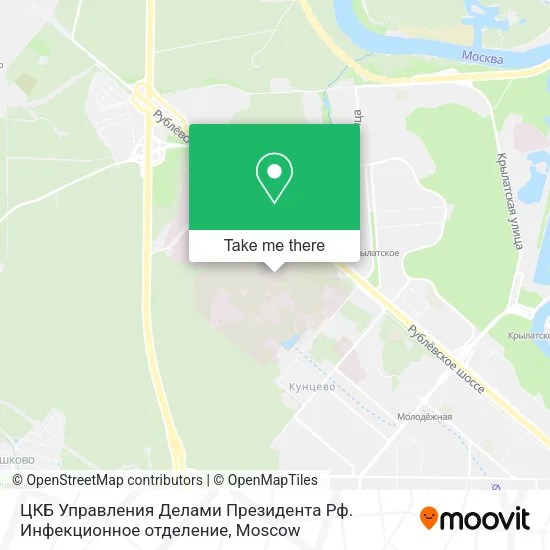 ЦКБ Управления Делами Президента Рф. Инфекционное отделение map