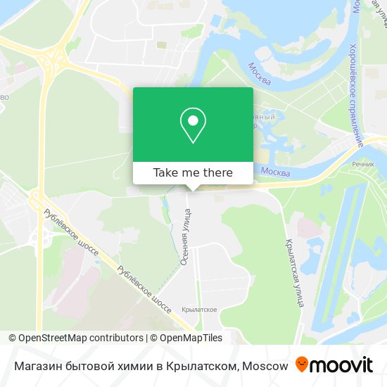 Магазин бытовой химии в Крылатском map