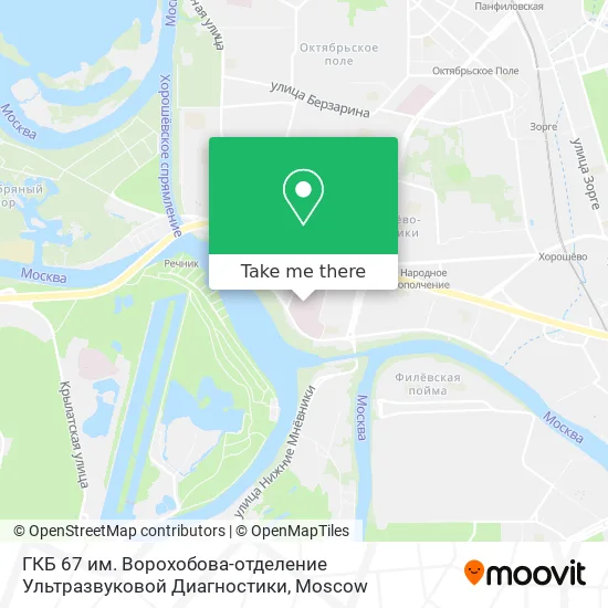 ГКБ 67 им. Ворохобова-отделение Ультразвуковой Диагностики map