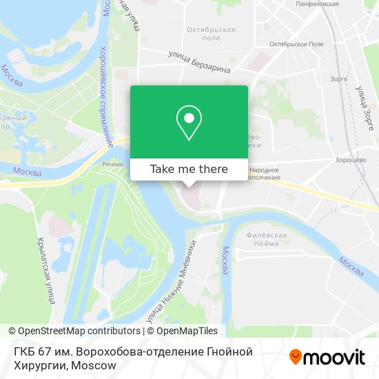 ГКБ 67 им. Ворохобова-отделение Гнойной Хирургии map