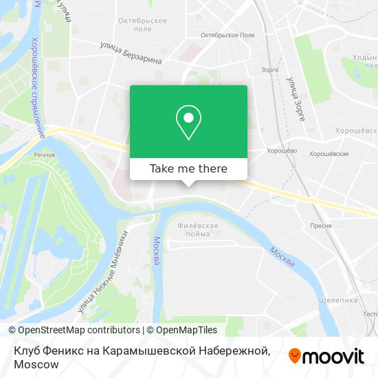 Клуб Феникс на Карамышевской Набережной map