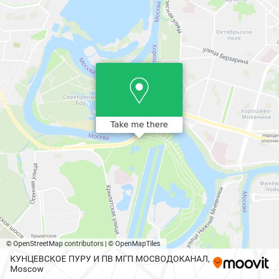 КУНЦЕВСКОЕ ПУРУ И ПВ МГП МОСВОДОКАНАЛ map