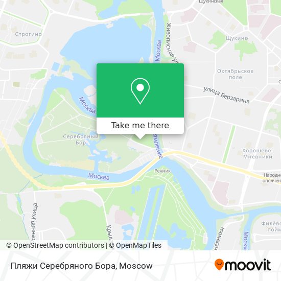 Пляжи Серебряного Бора map