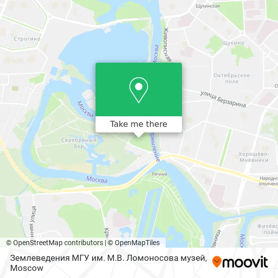 Землеведения МГУ им. М.В. Ломоносова музей map