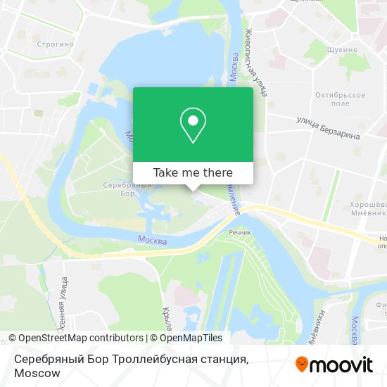 Серебряный Бор Троллейбусная станция map