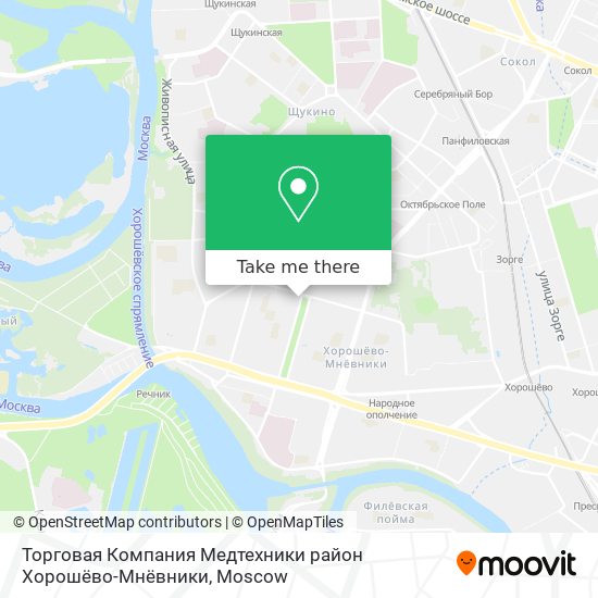 Торговая Компания Медтехники район Хорошёво-Мнёвники map
