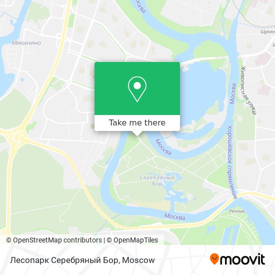 Лесопарк Серебряный Бор map