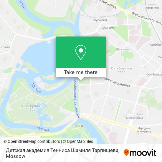 Детская академия Тенниса Шамиля Тарпищева map