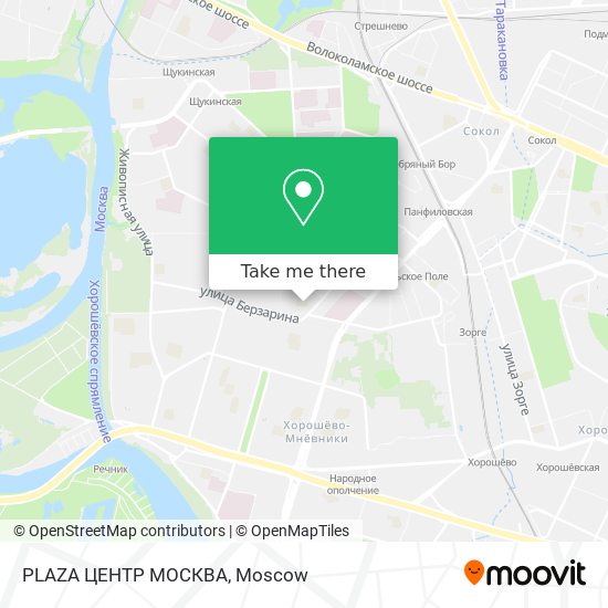 PLAZA ЦЕНТР МОСКВА map