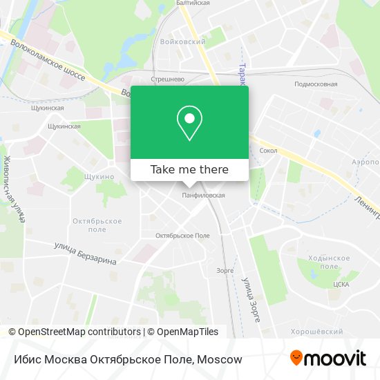 Ибис Москва Октябрьское Поле map