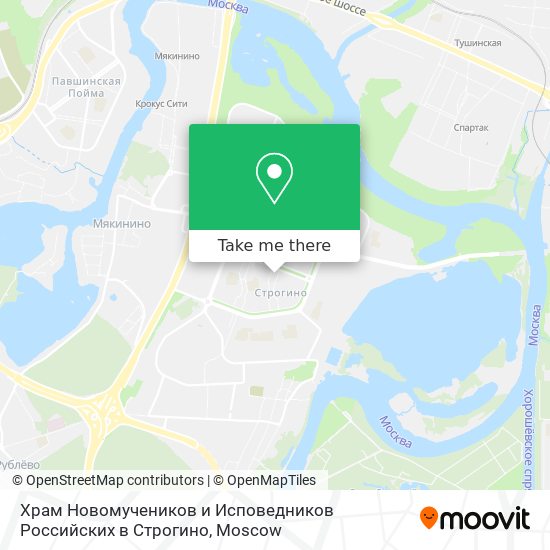 Храм Новомучеников и Исповедников Российских в Строгино map