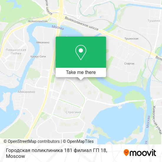 Городская поликлиника 181 филиал ГП 18 map