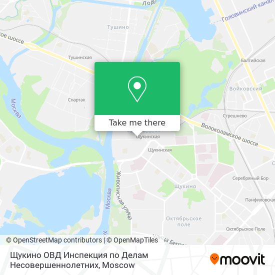 Щукино ОВД Инспекция по Делам Несовершеннолетних map