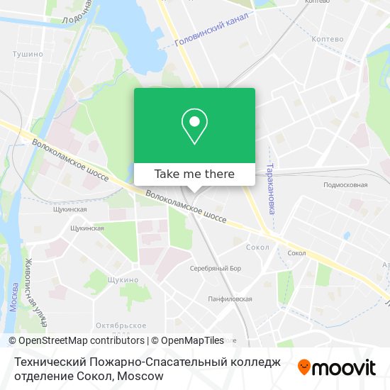 Технический Пожарно-Спасательный колледж отделение Сокол map