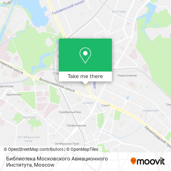 Библиотека Московского Авиационного Института map