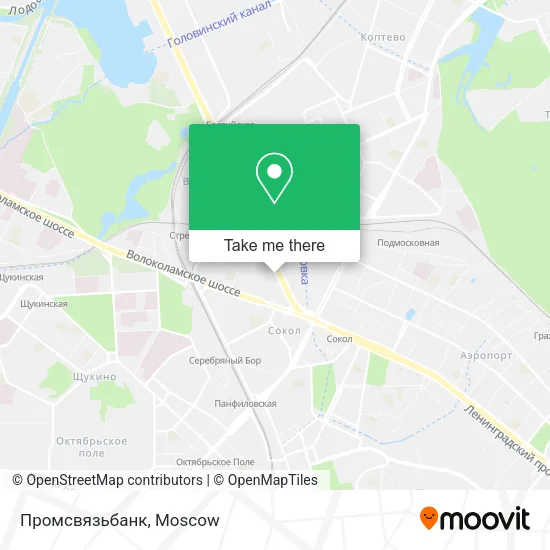 Промсвязьбанк map