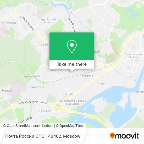 Почта России ОПС 143402 map