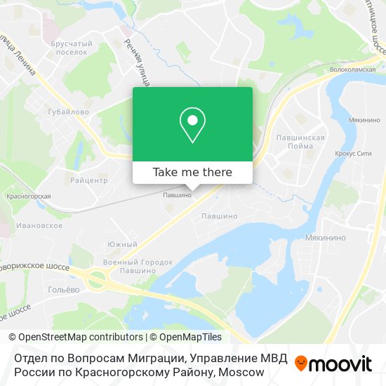 Отдел по Вопросам Миграции, Управление МВД России по Красногорскому Району map