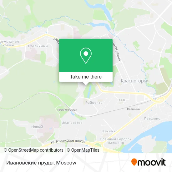 Ивановские пруды map