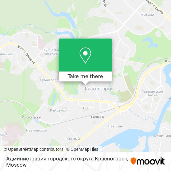 Администрация городского округа Красногорск map
