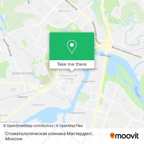 Стоматологическая клиника Мастердент map