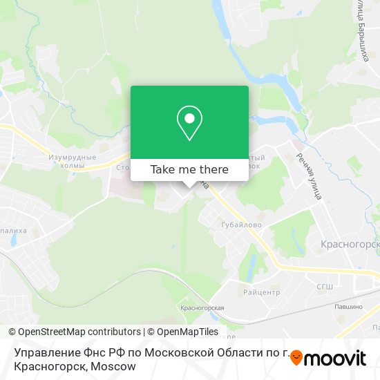 Управление Фнс РФ по Московской Области по г. Красногорск map