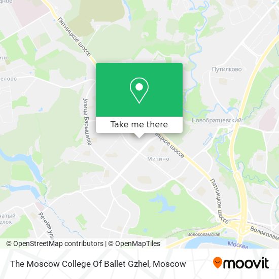 The Moscow College Of Ballet Gzhel map