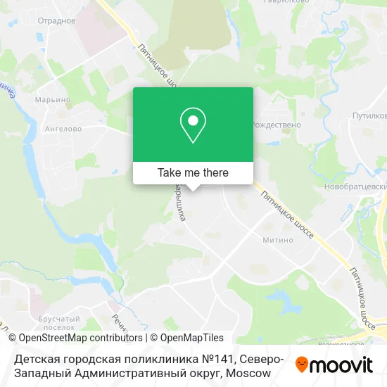 Детская городская поликлиника №141, Северо-Западный Административный округ map