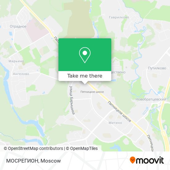МОСРЕГИОН map
