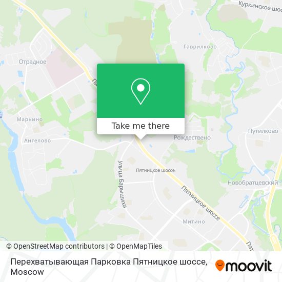 Перехватывающая Парковка Пятницкое шоссе map