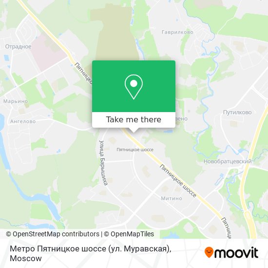 Метро Пятницкое шоссе (ул. Муравская) map