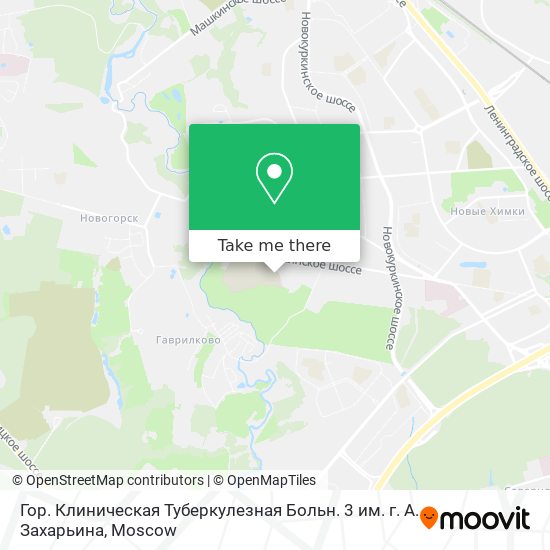 Гор. Клиническая Туберкулезная Больн. 3 им. г. А. Захарьина map