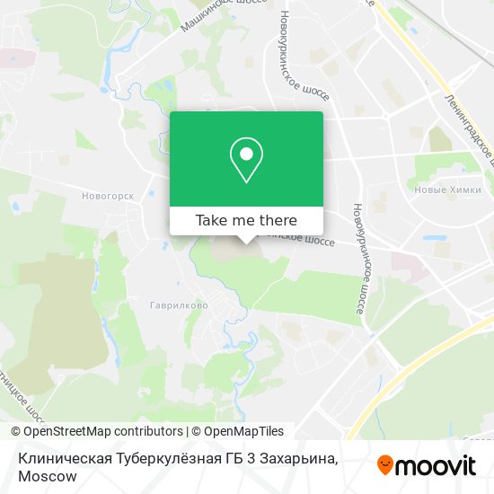 Клиническая Туберкулёзная ГБ 3 Захарьина map