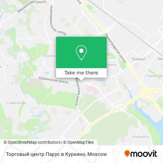 Торговый центр Парус в Куркино map