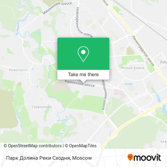 Парк Долина Реки Сходня map