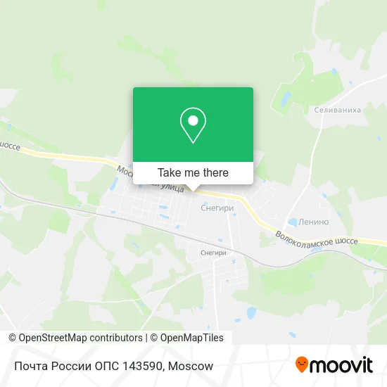 Почта России ОПС 143590 map