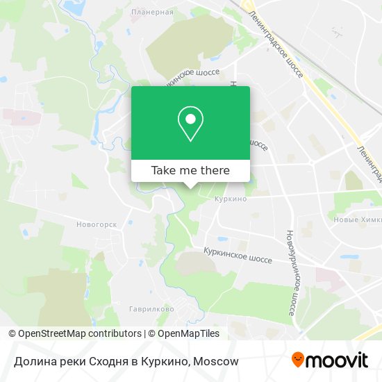 Долина реки Сходня в Куркино map