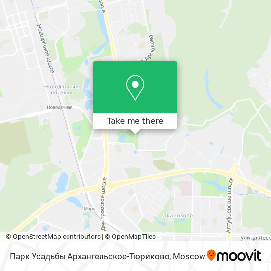 Парк Усадьбы Архангельское-Тюриково map