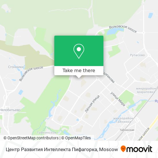 Центр Развития Интеллекта Пифагорка map