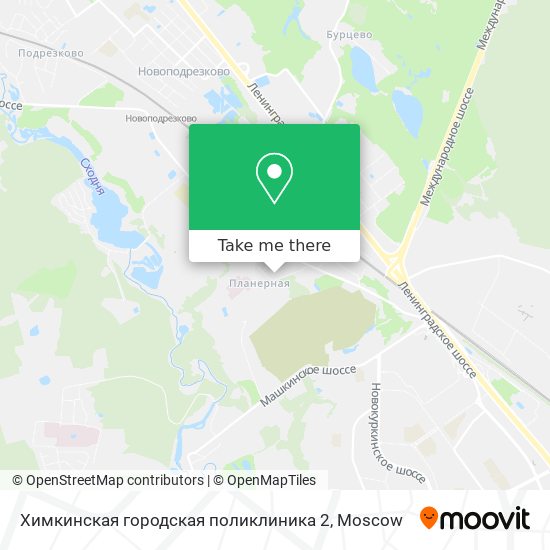 Химкинская городская поликлиника 2 map