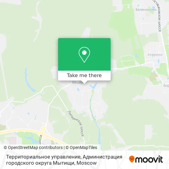 Территориальное управление, Администрация городского округа Мытищи map