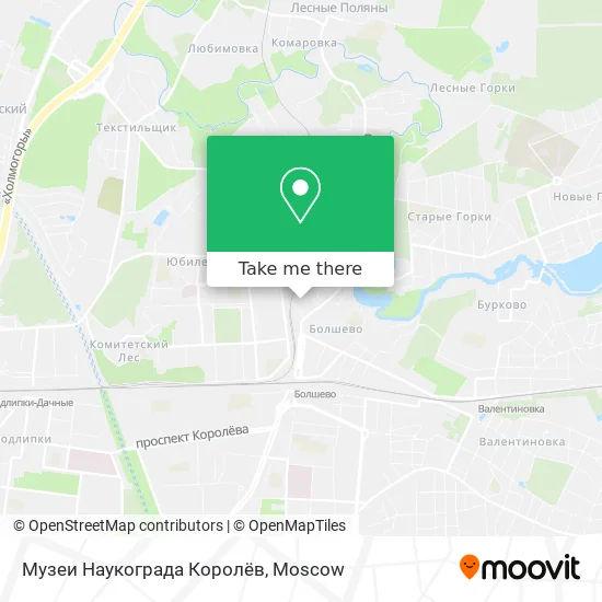 Музеи Наукограда Королёв map
